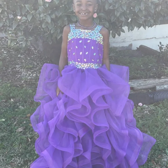 Purple Pagent Dress - Picture 3 of 3